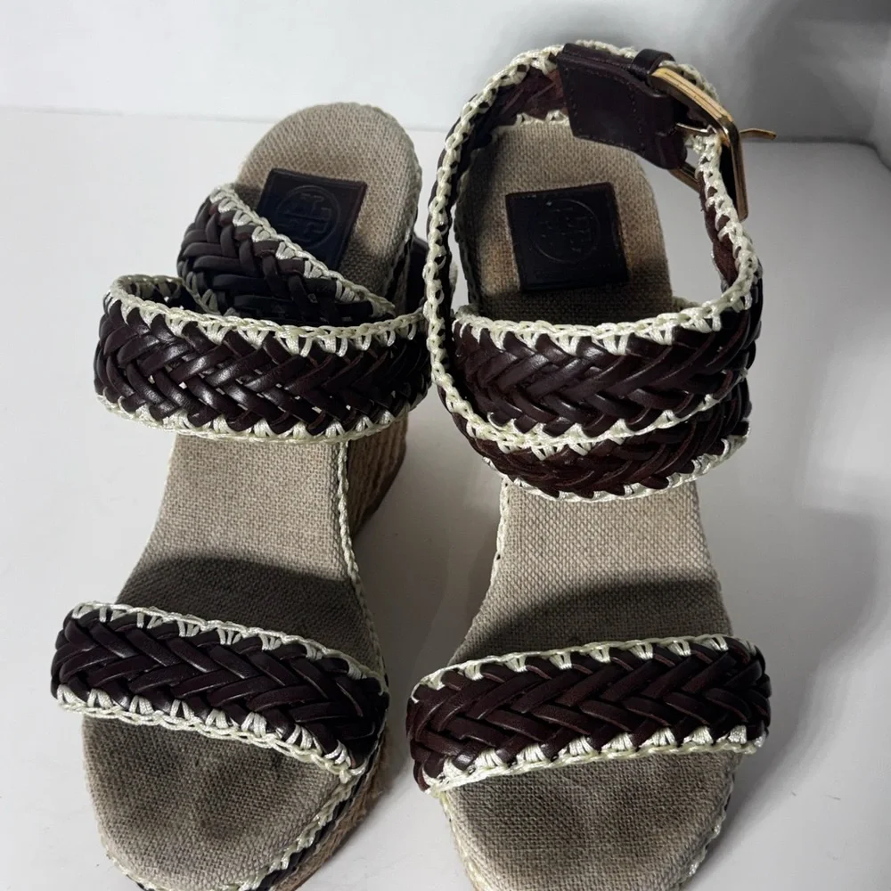 Tory Burch Lilah Wedge Sandals size 35 made in Spain